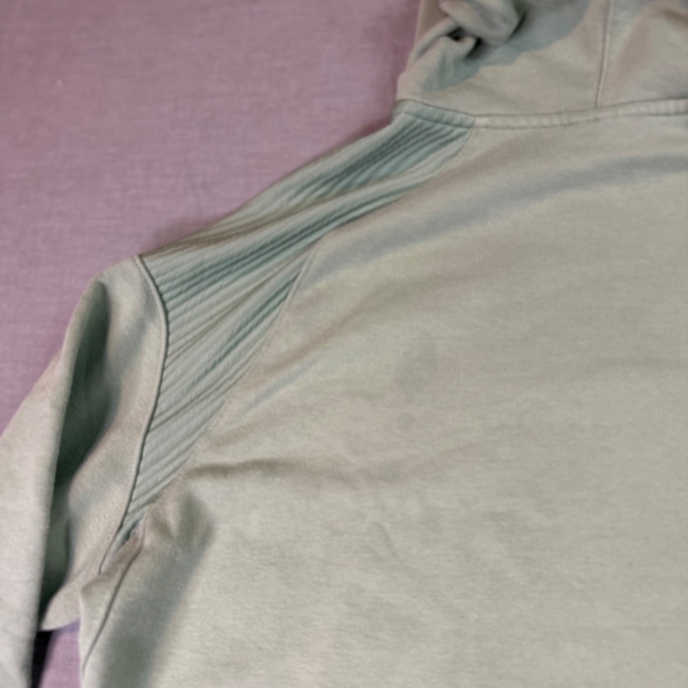 Nike Softball Hoodie Women's Medium Green Dri-FIT 1/4 Zip Pullover Cropped Front - Picture 12 of 13